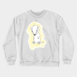 A yellow badger Crewneck Sweatshirt